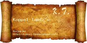 Koppel Tamás névjegykártya