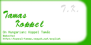 tamas koppel business card