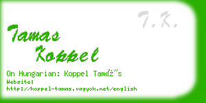 tamas koppel business card